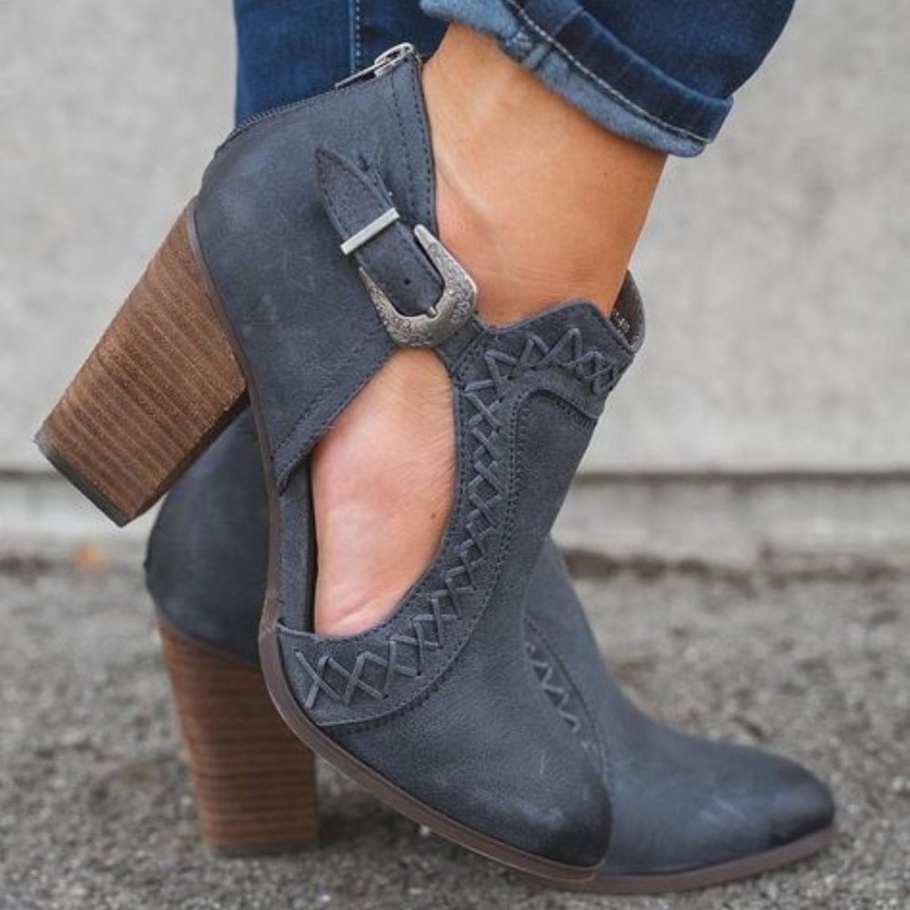 Navy Jameson Cut Out Bootie